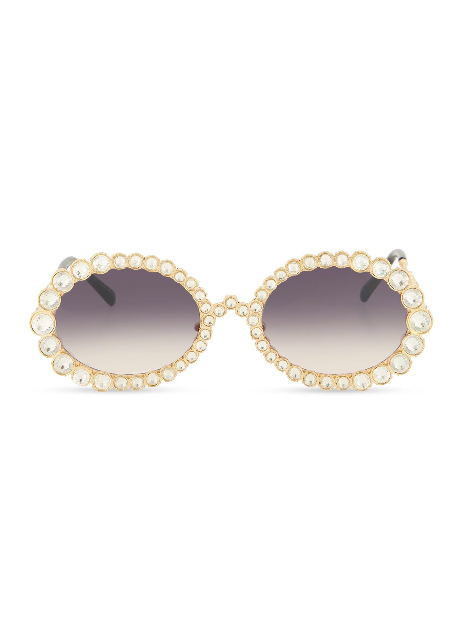 Rhinestone Embellished Oval Sunglasses sold by Rainbow