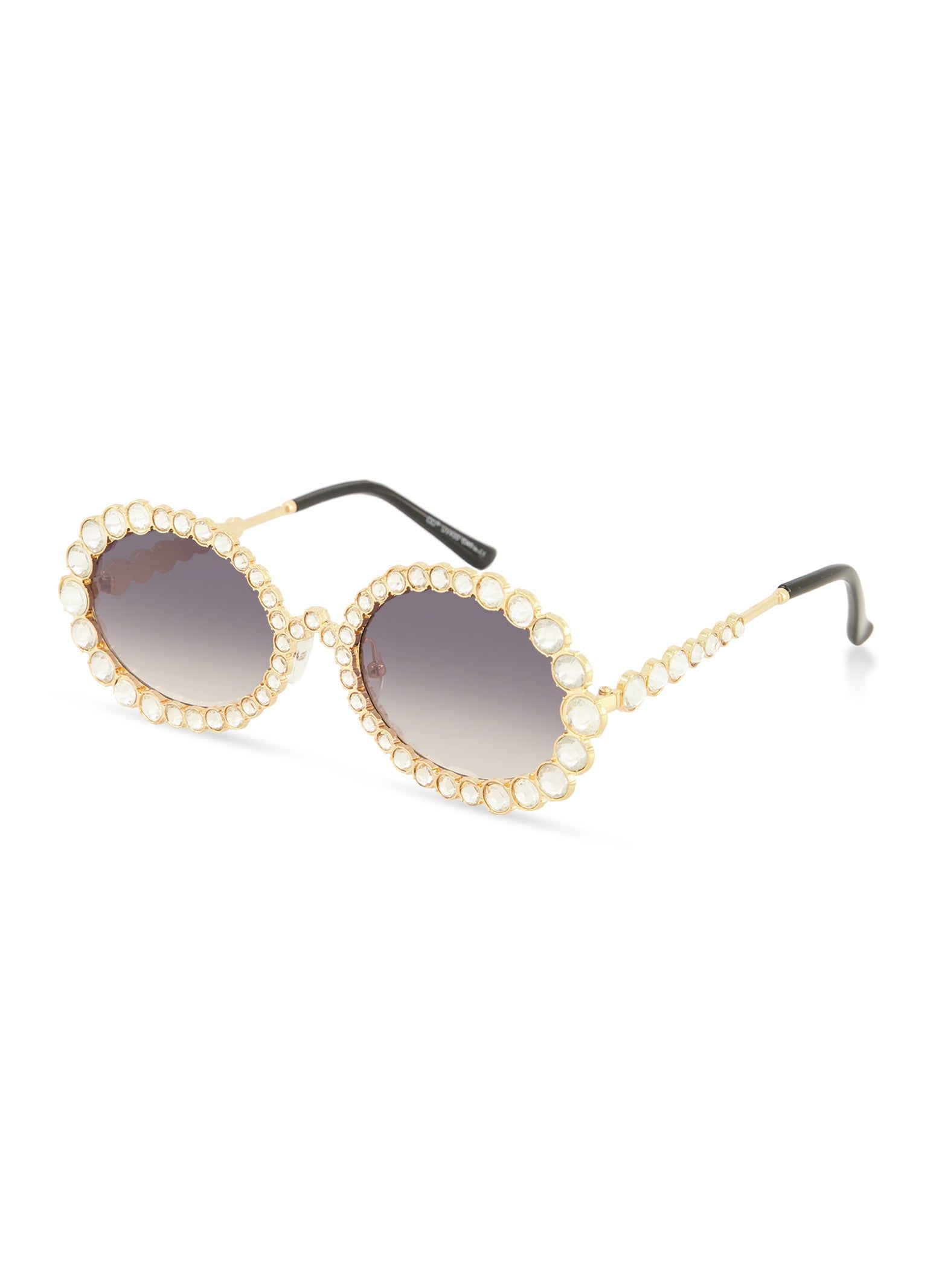 Rhinestone Embellished Oval Sunglasses sold by Rainbow product image thumbnail 2