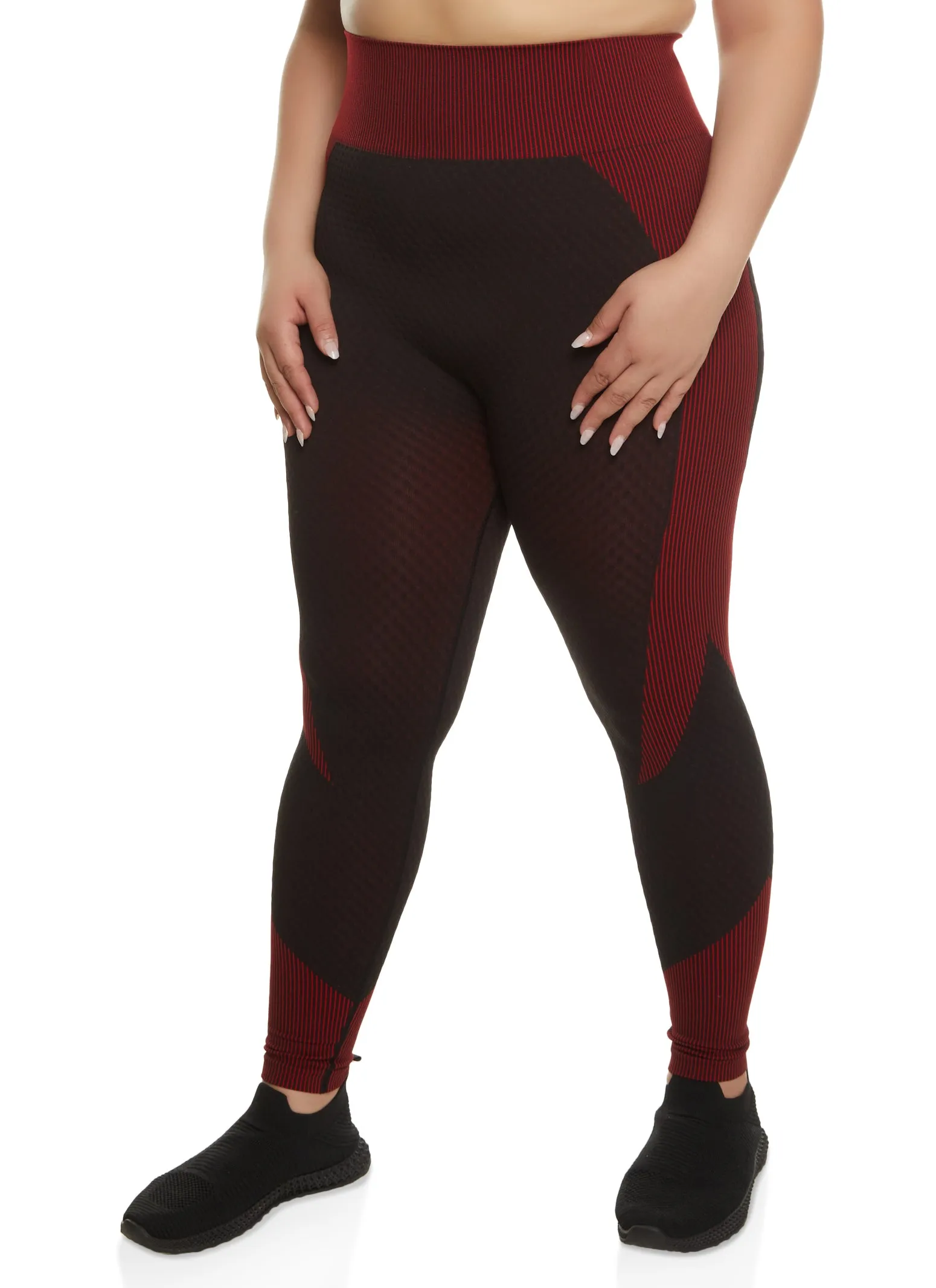 Plus Size Daisy Seamless Textured Knit Leggings sold by Rainbow