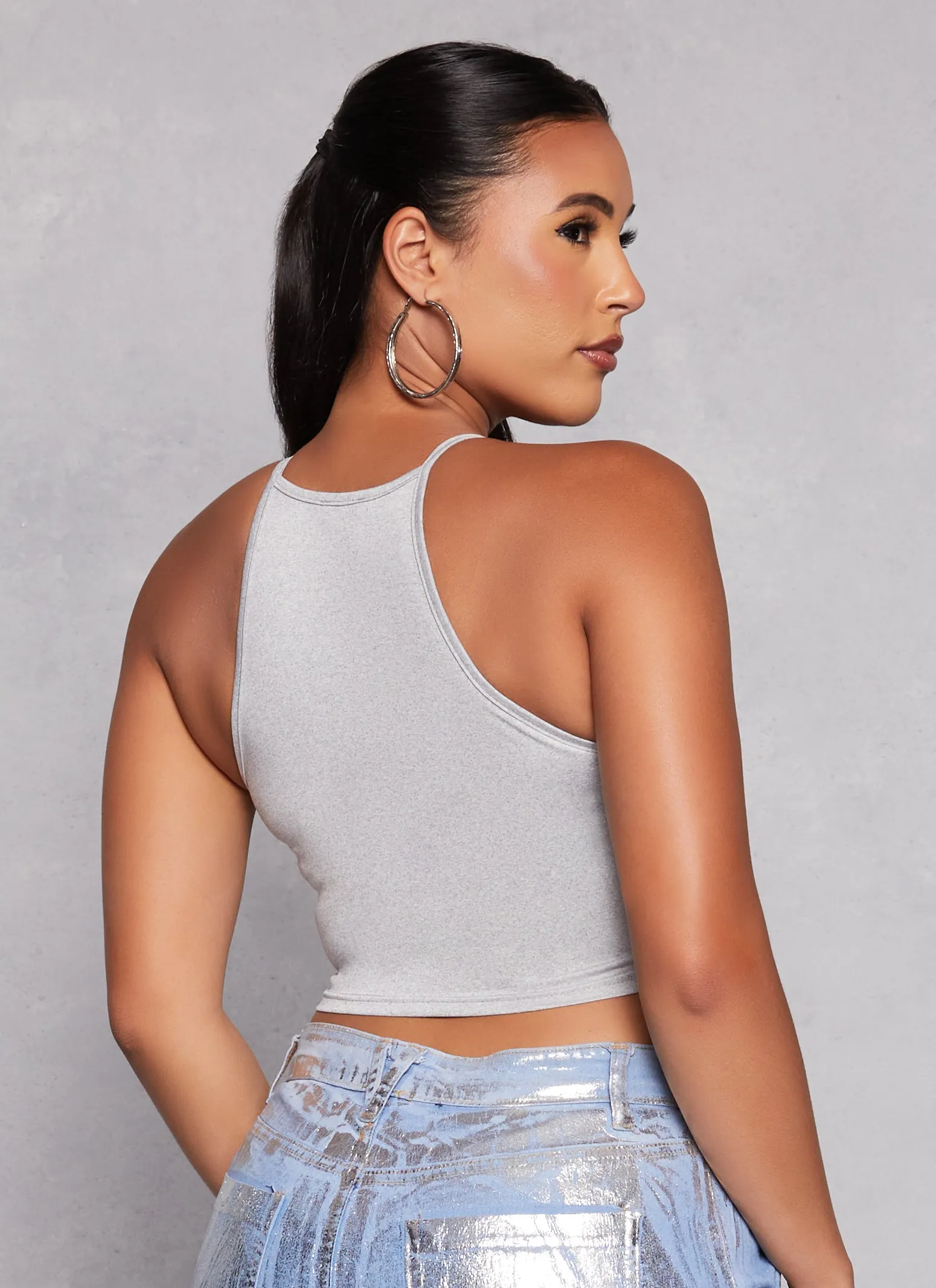 Daisy High Neck Cropped Cami sold by Rainbow product image thumbnail 3