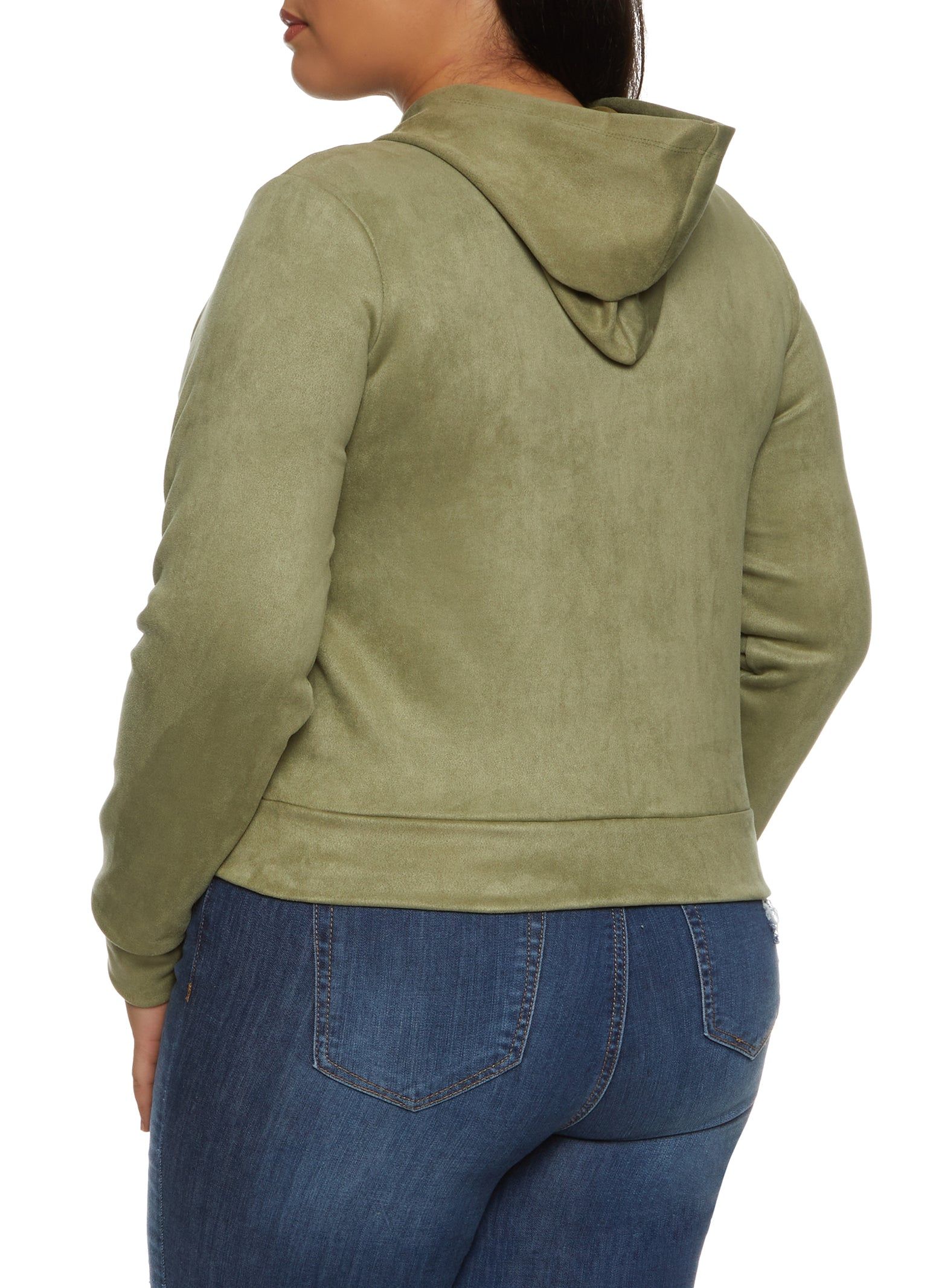 Plus Size Faux Suede Track Jacket sold by Rainbow product image thumbnail 2