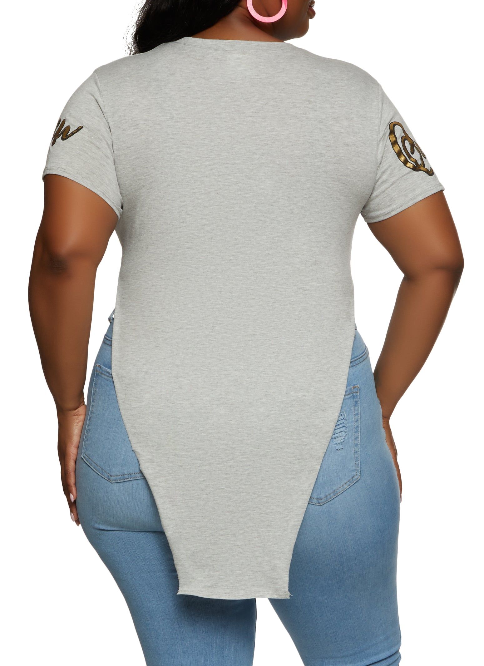 Plus Size Just A Queen Hanky Hem Graphic Tee sold by Rainbow product image thumbnail 2