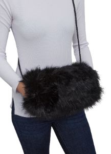 Faux Fur Muff Crossbody Bag sold by Rainbow