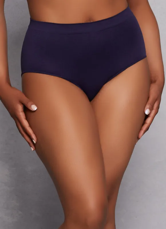 Plus Size High Waist Seamless Bikini Panty sold by Rainbow