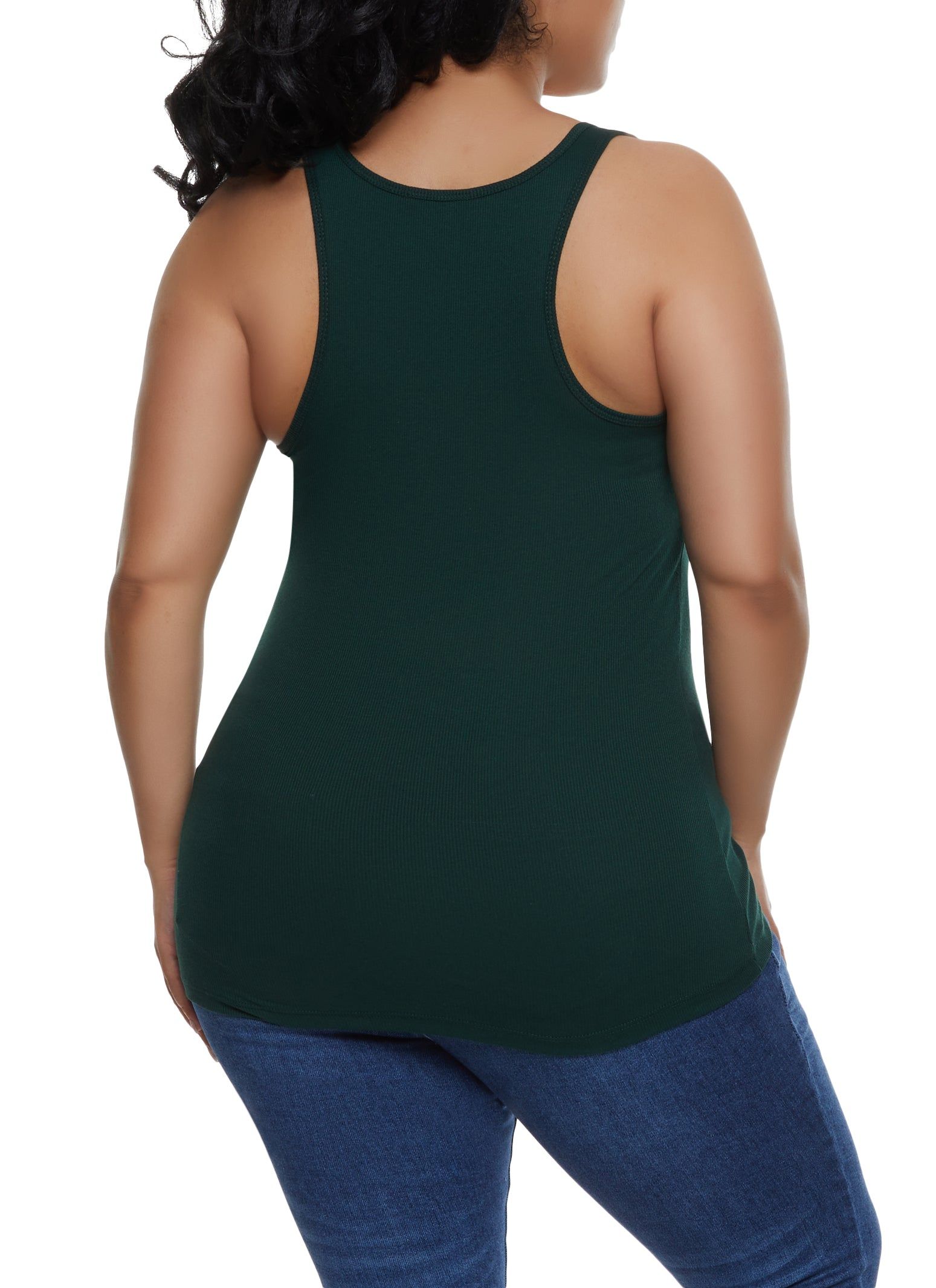 Plus Size Ribbed Knit Tank Top sold by Rainbow product image thumbnail 2