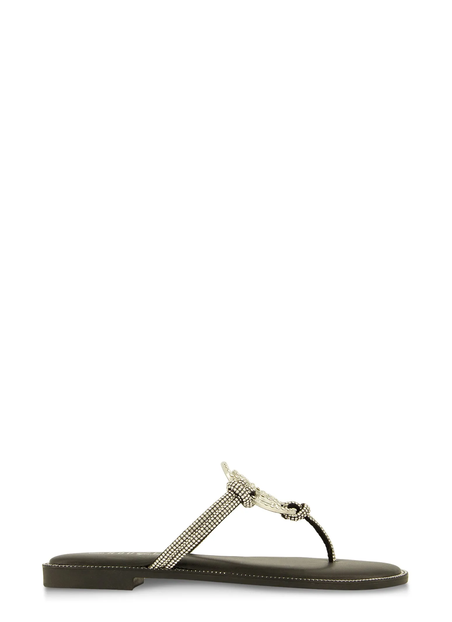 Rhinestone Geo Pendant Thong Sandals sold by Rainbow product image thumbnail 2