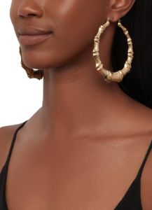 Bamboo Hoop Earrings Trio sold by Rainbow