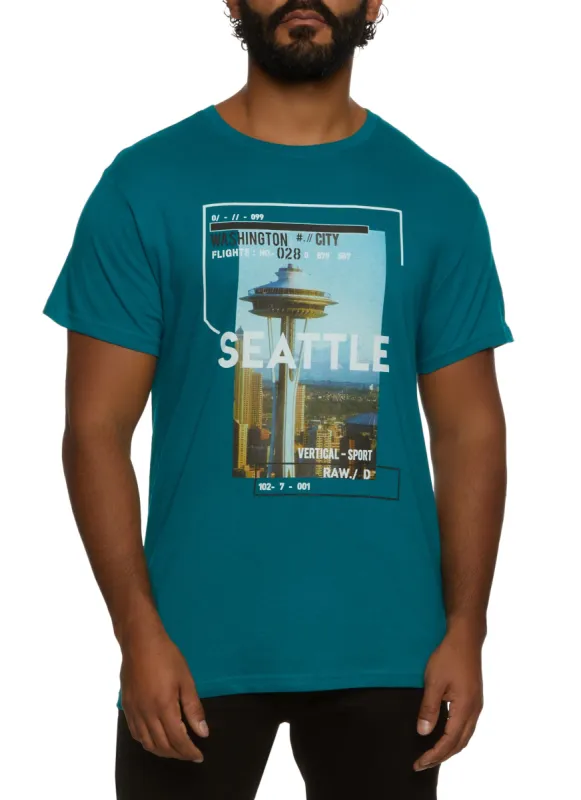 Mens Seattle Graphic T Shirt sold by Rainbow
