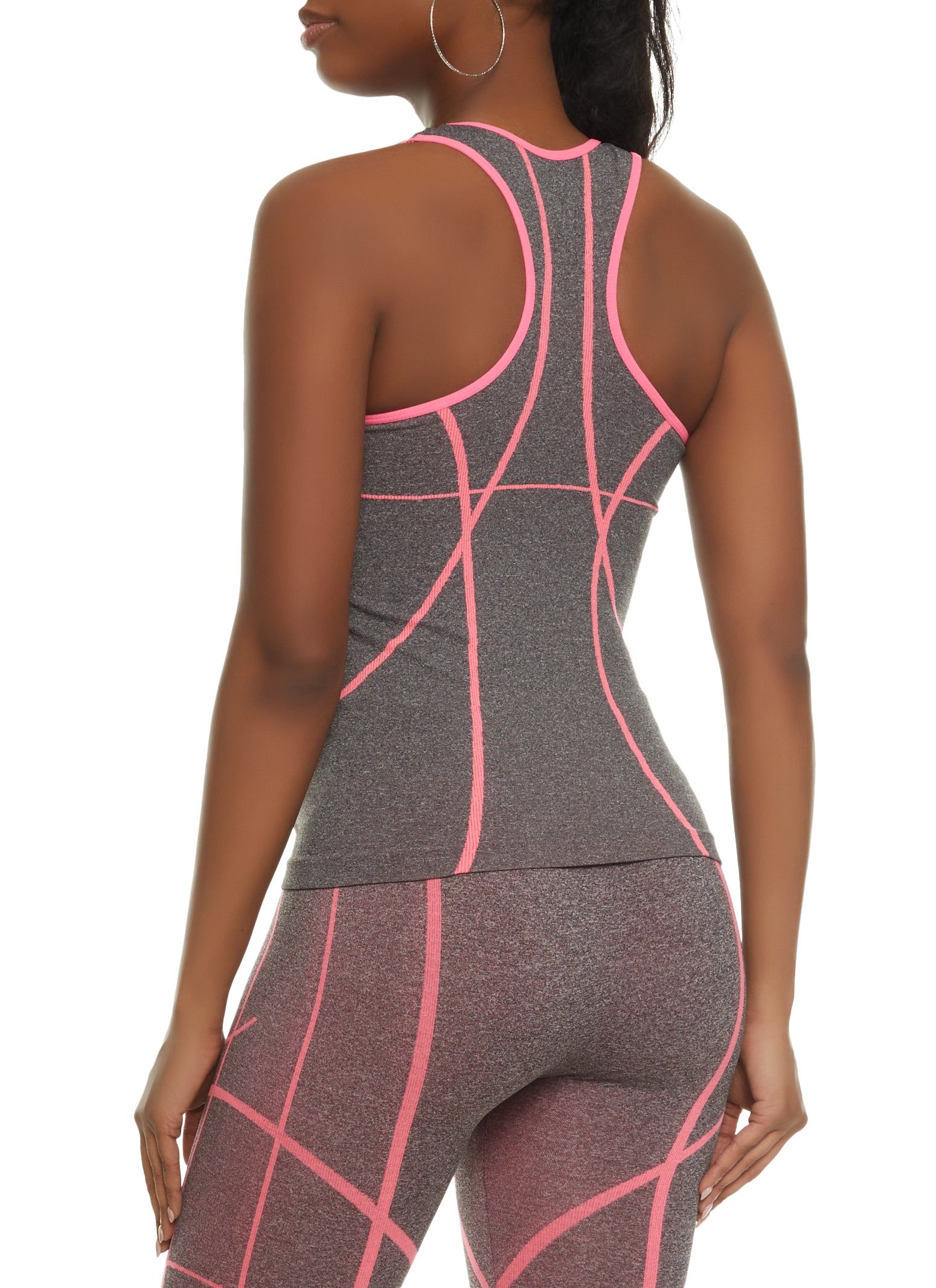 Stripe Detail Seamless Racerback Tank Top sold by Rainbow product image thumbnail 3