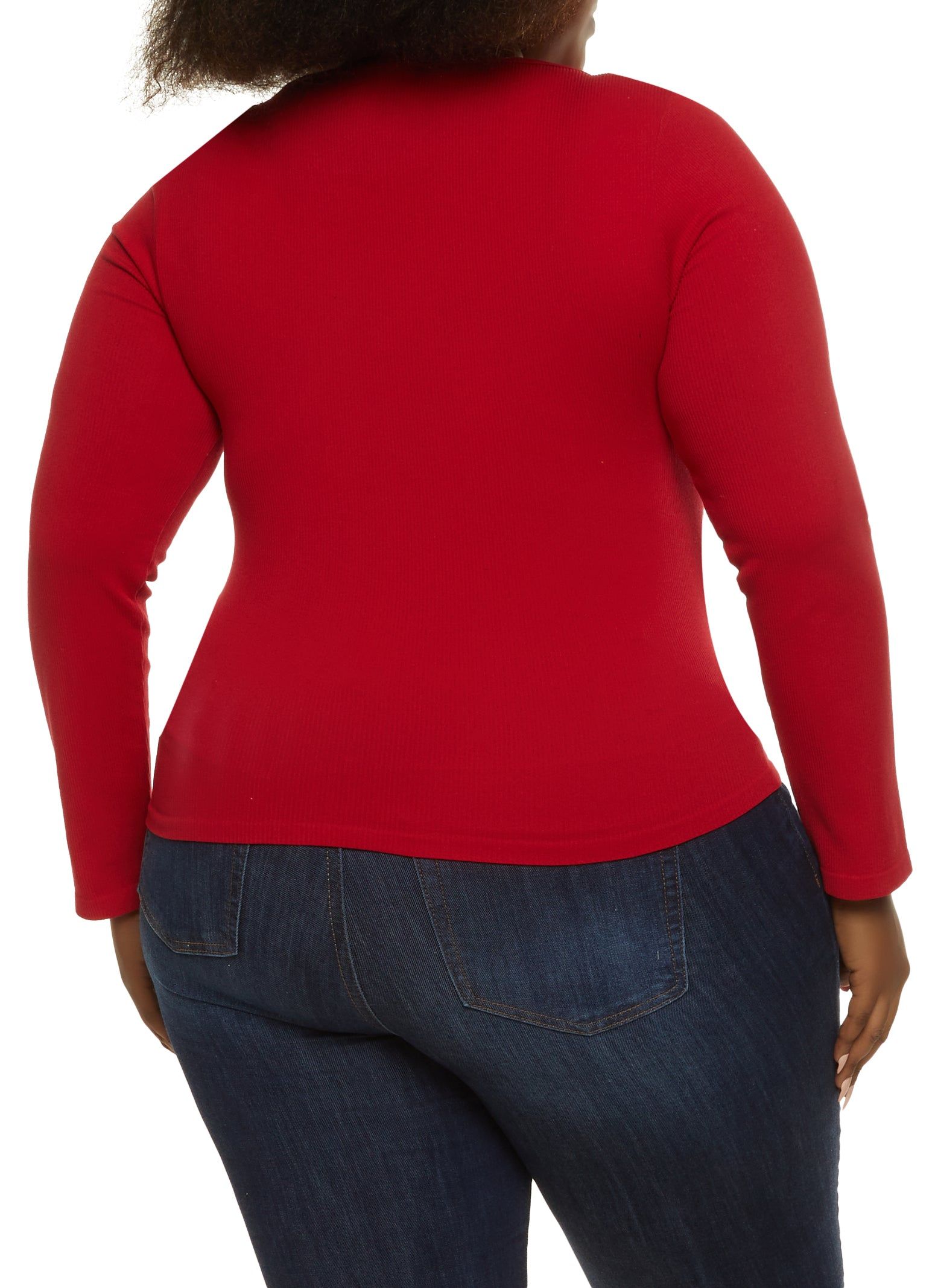 Plus Size Ribbed Seamless Square Neck Top sold by Rainbow product image thumbnail 2