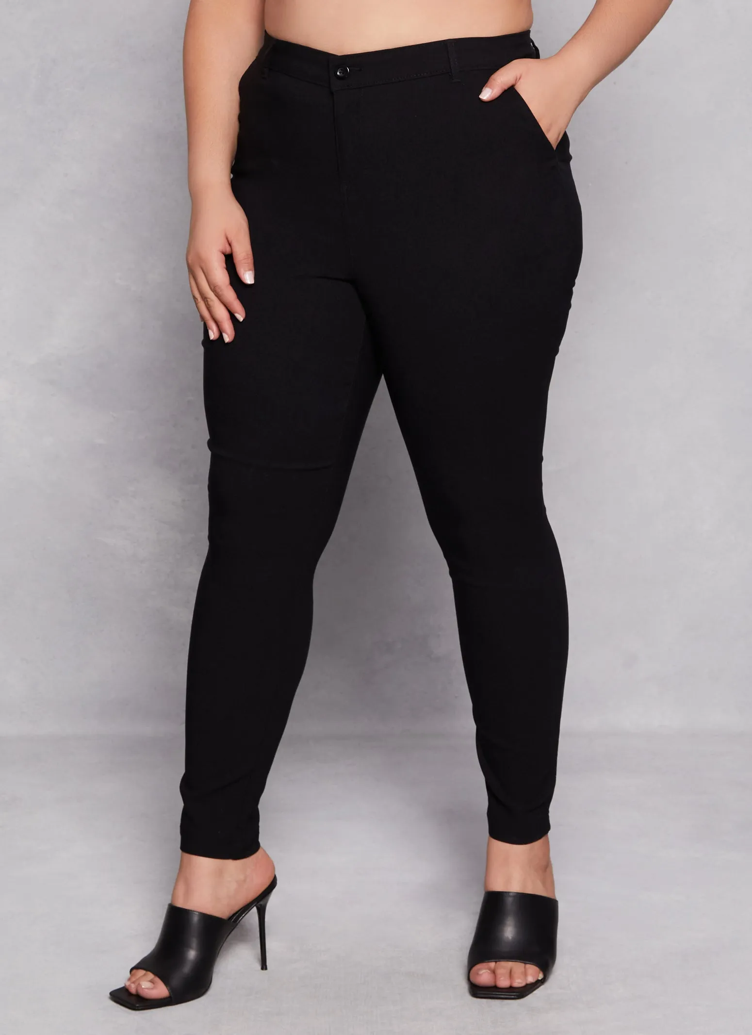 Plus Size Hyperstretch Skinny Leg Dress Pants sold by Rainbow product image thumbnail 2