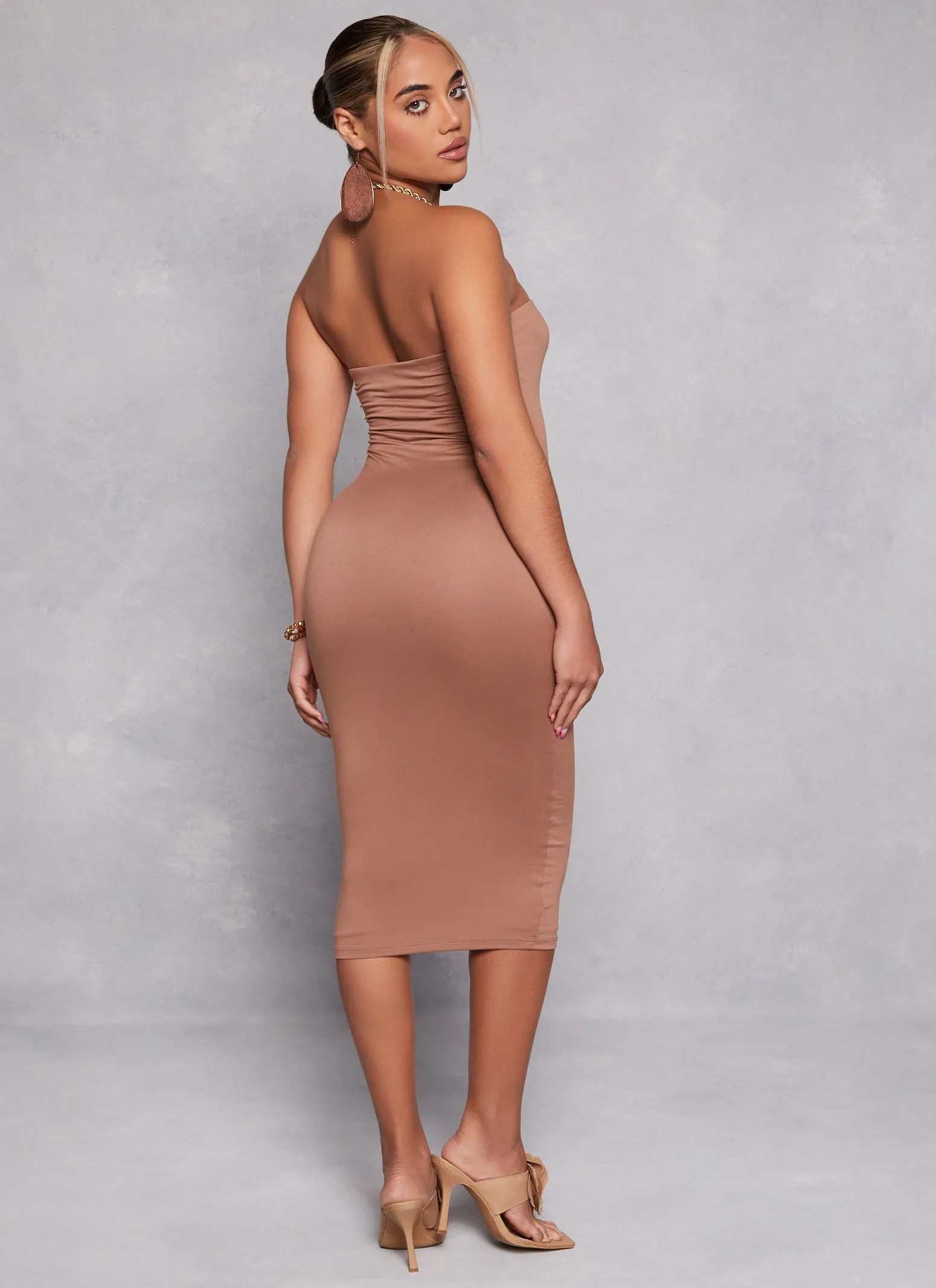 Solid Midi Tube Dress sold by Rainbow product image thumbnail 3