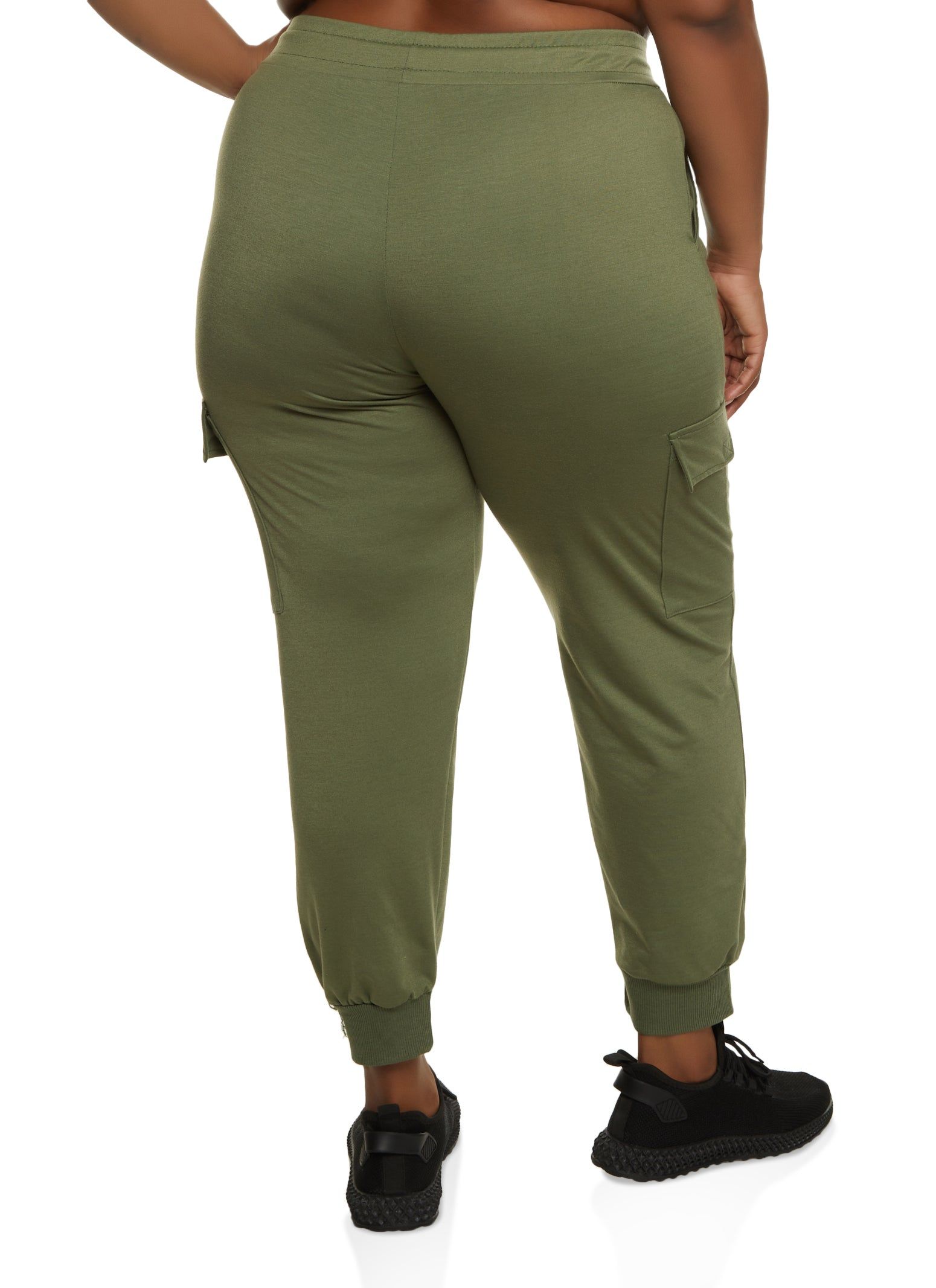 Plus Size French Terry Cargo Pocket Joggers sold by Rainbow product image thumbnail 2