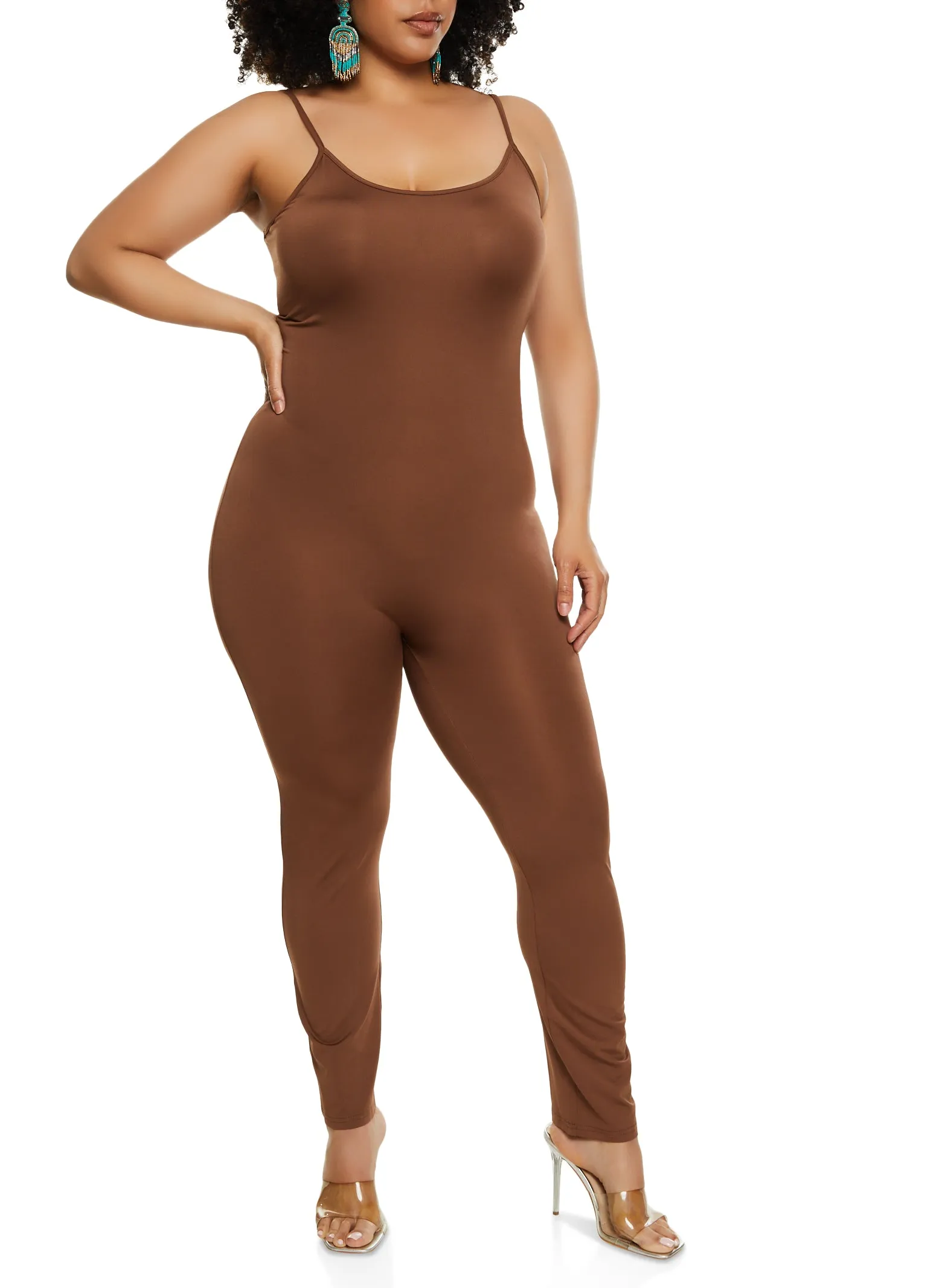 Plus Size Scoop Neck Cami Jumpsuit sold by Rainbow product image thumbnail 2