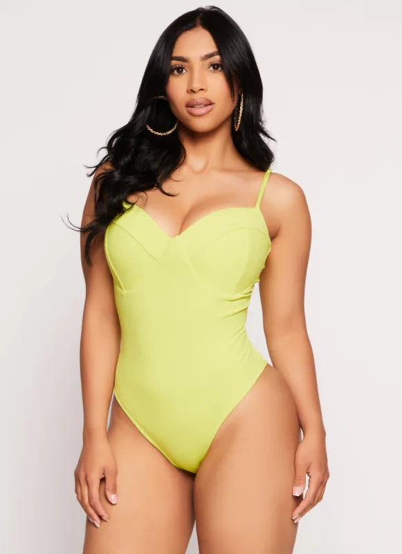 Rib Knit Padded Bustier Bodysuit sold by Rainbow