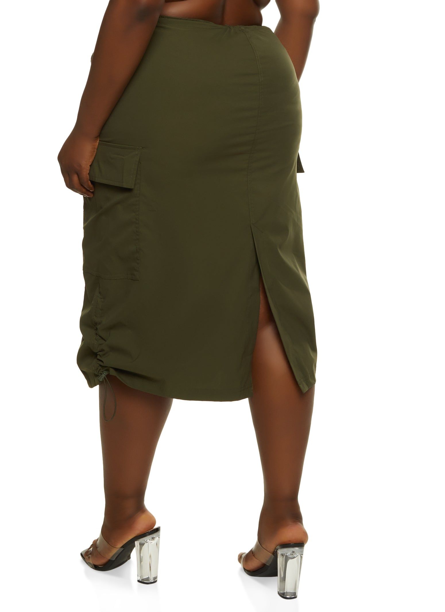 Plus Size Toggle Drawstring Hem Cargo Skirt sold by Rainbow product image thumbnail 2