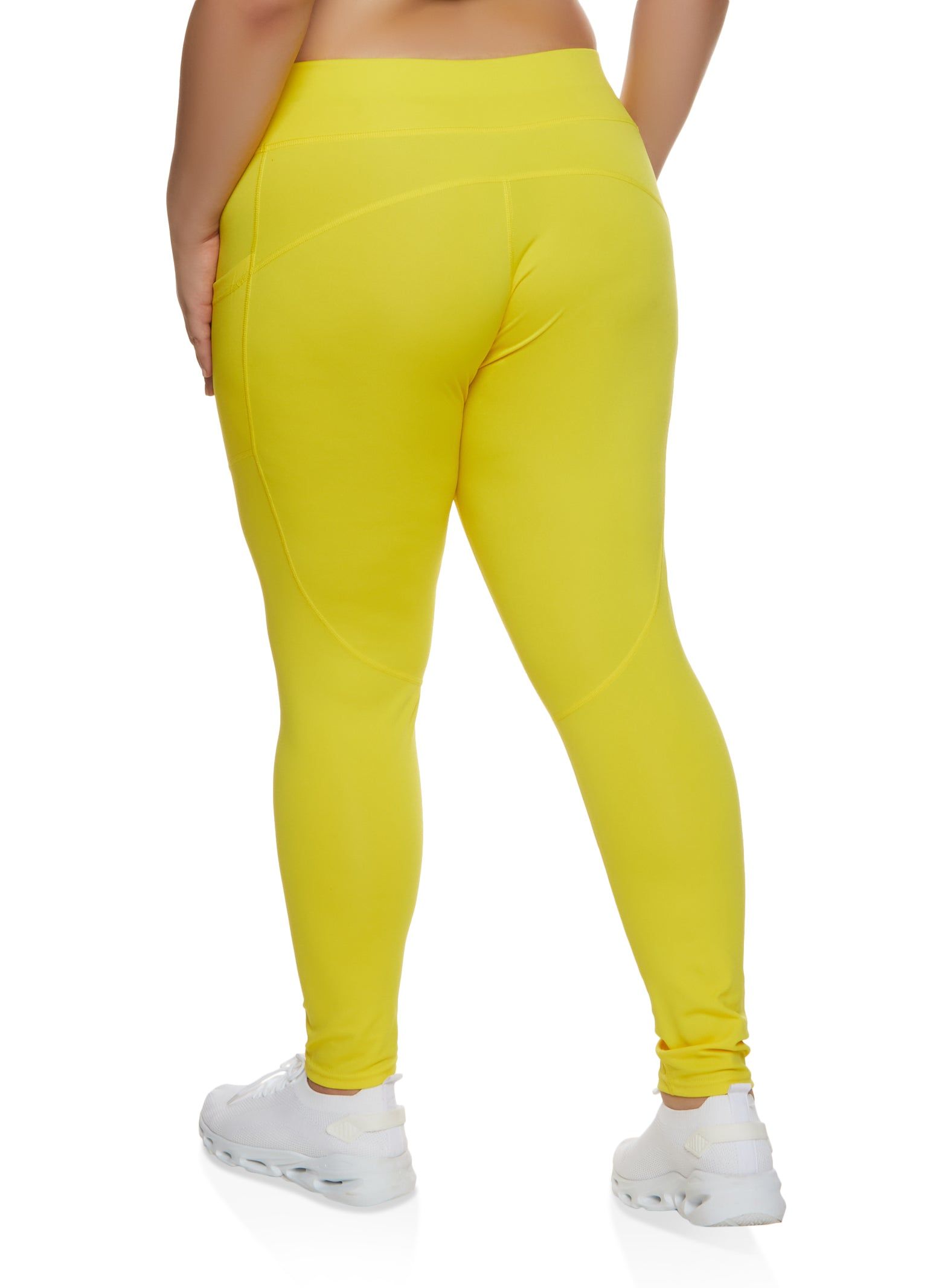 Plus Size Decorative Stitch Side Pocket Leggings sold by Rainbow