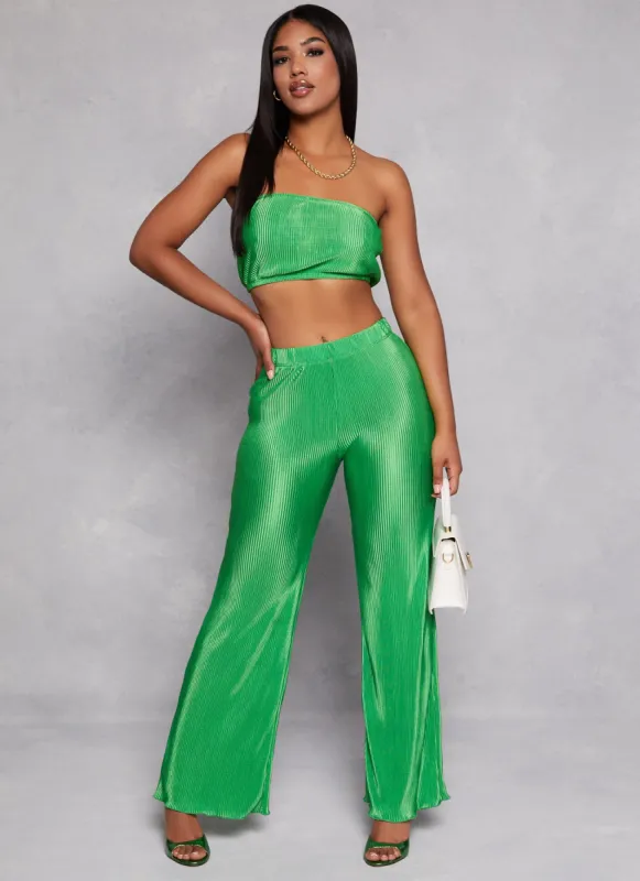 Plisse Flare Pants sold by Rainbow