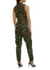 Camo Sleeveless Zip Front Cargo Jumpsuit sold by Rainbow
