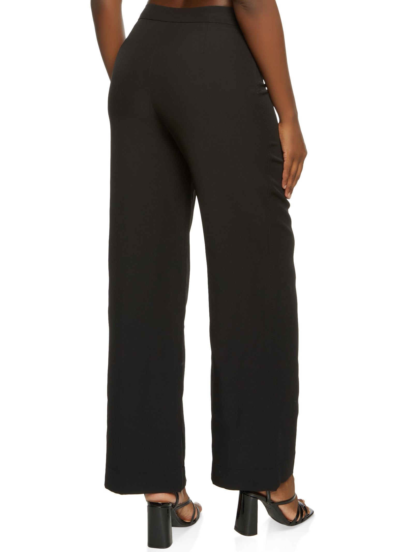 Crepe Knit Pintuck Wide Leg Pants sold by Rainbow product image thumbnail 2