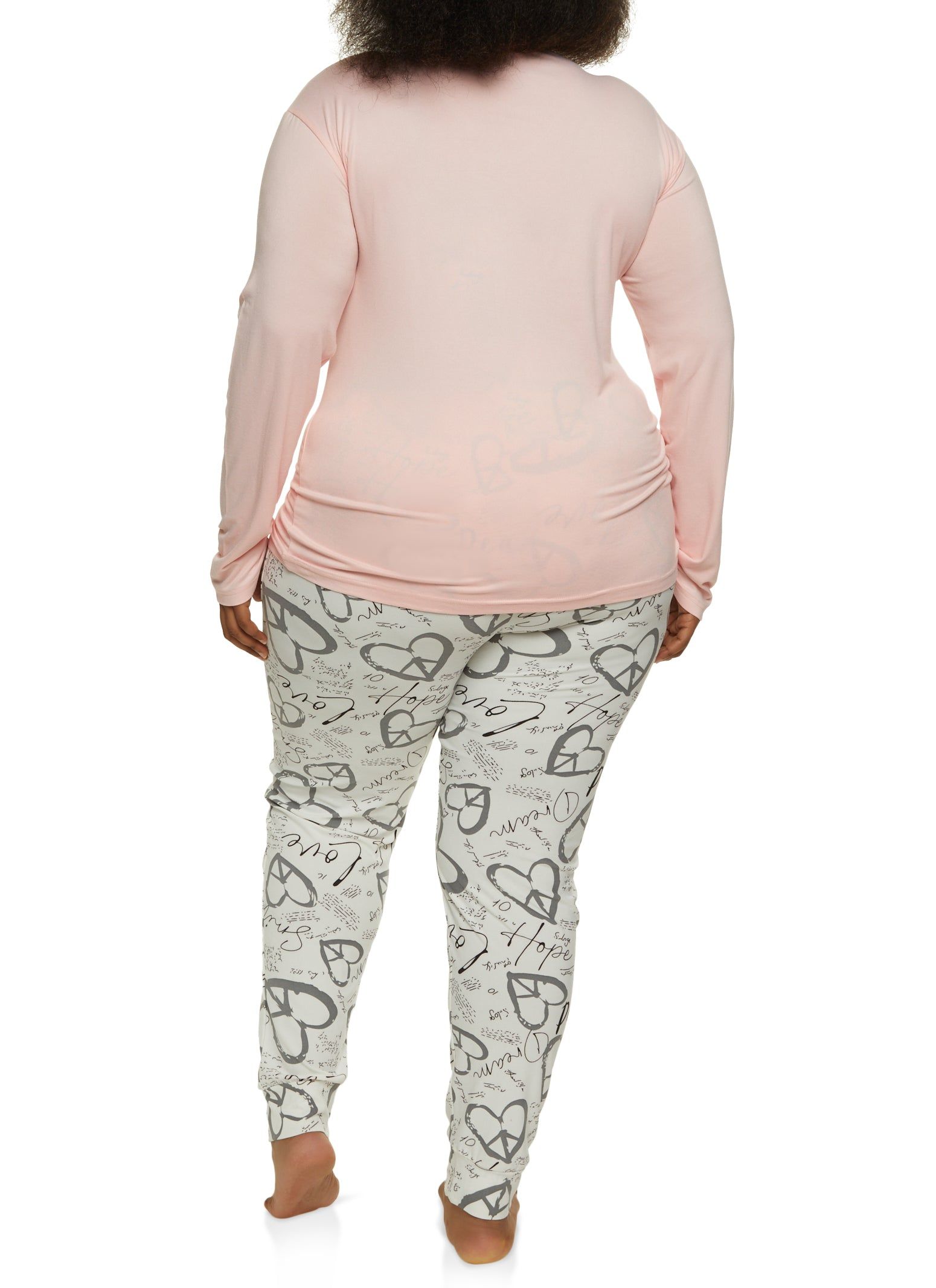 Plus Graphic Print Pajama Long Sleeve Top and Pants sold by Rainbow product image thumbnail 2