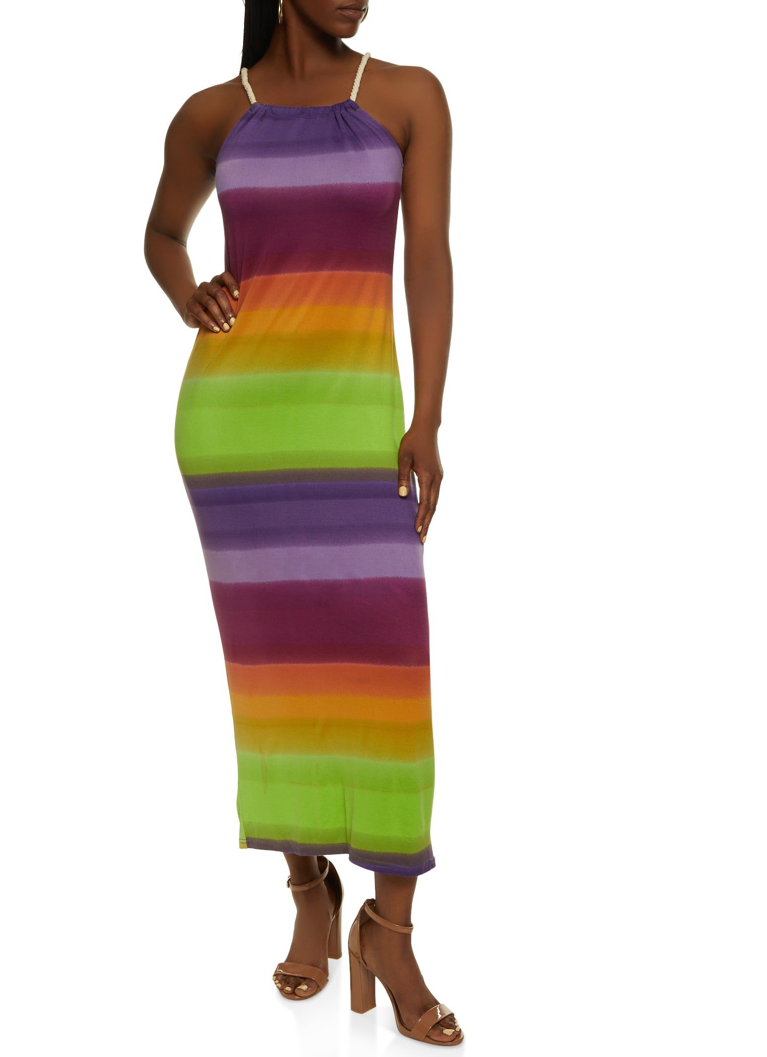 Ombre Rope Strap Maxi Dress sold by Rainbow product image thumbnail 2