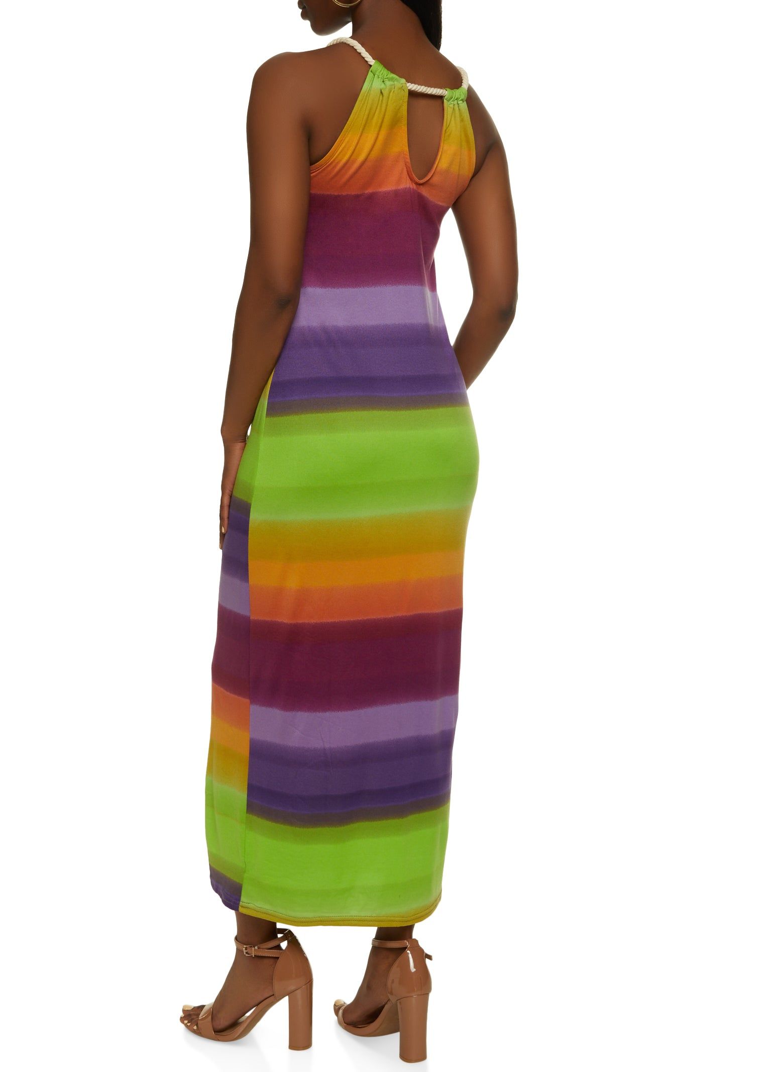 Ombre Rope Strap Maxi Dress sold by Rainbow product image thumbnail 3
