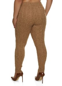 Plus Size Cable Knit Skinny Pants sold by Rainbow