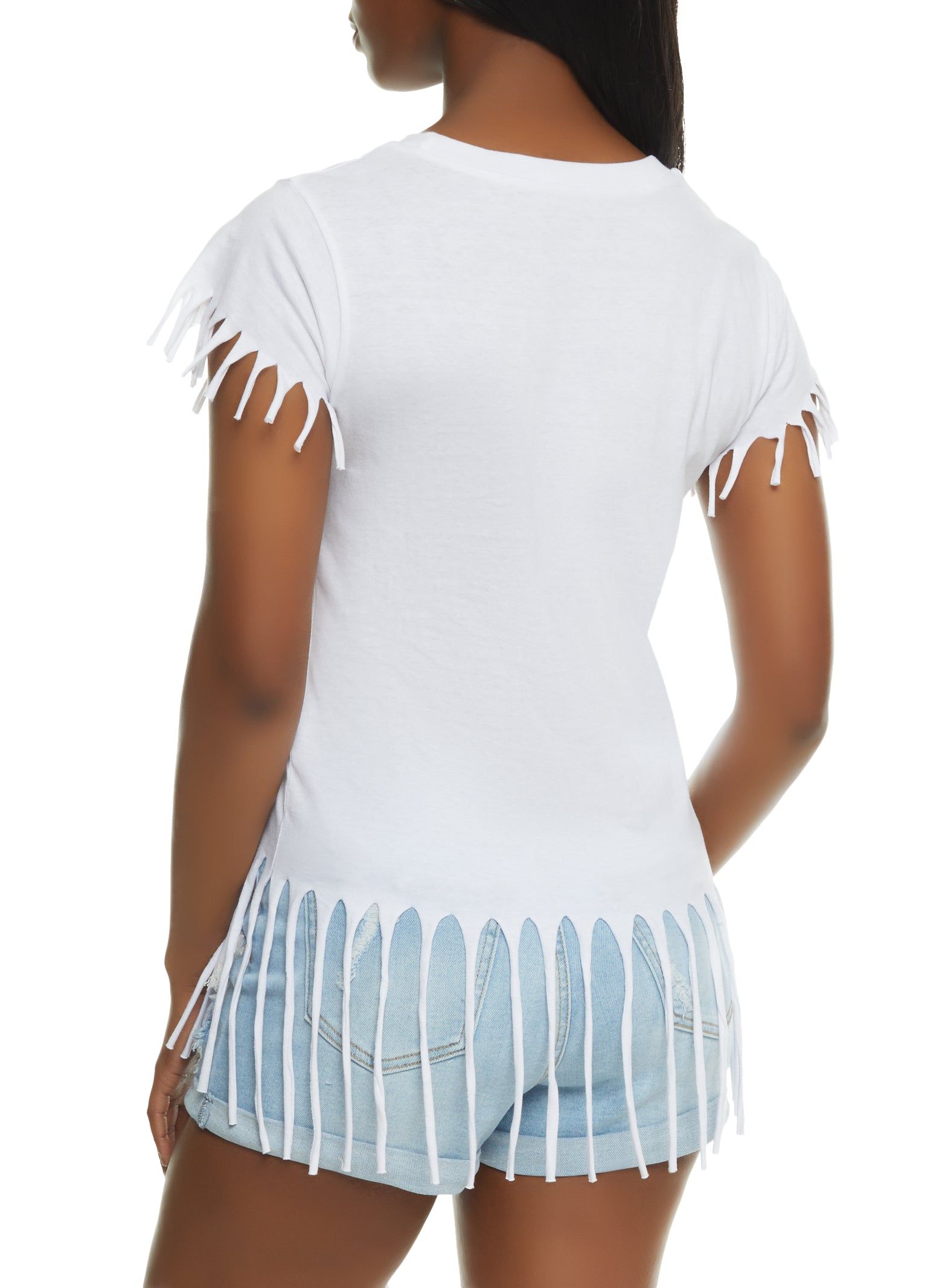 Melanin Every Shade Slays Fringe Graphic Tee sold by Rainbow product image thumbnail 2