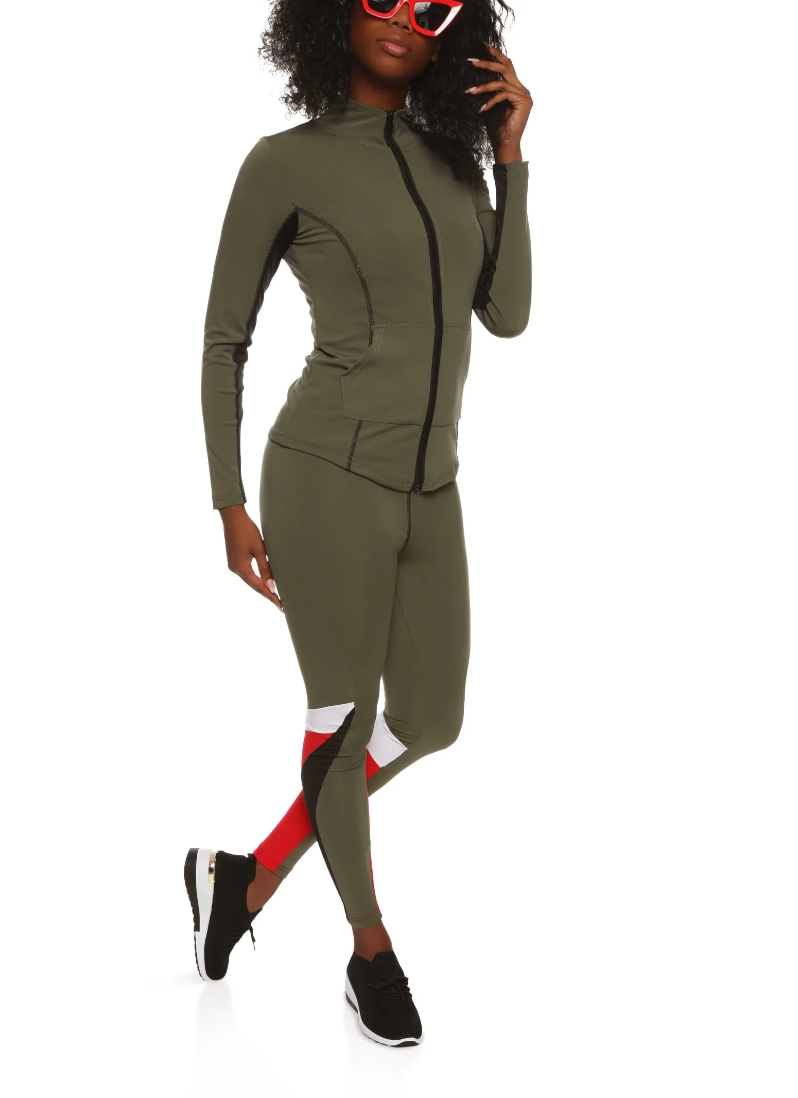 Mock Neck Zip Front Track Jacket sold by Rainbow product image thumbnail 2