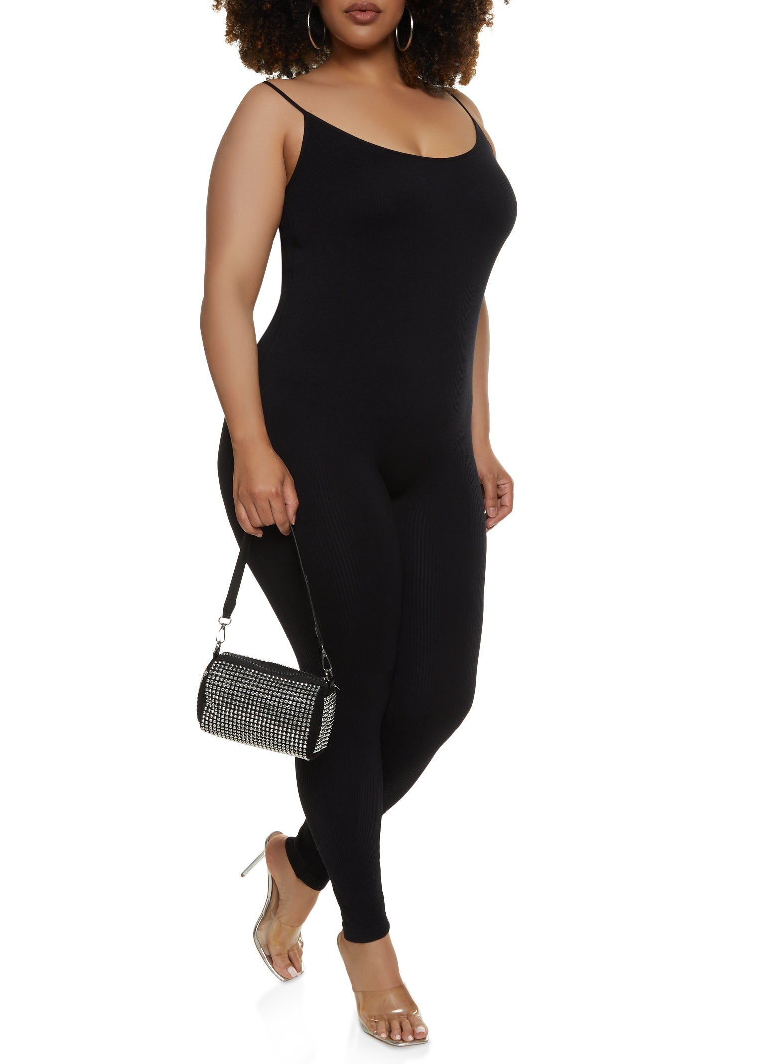 Plus Size Seamless Cami Catsuit sold by Rainbow