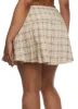 Plus Size Plaid Buckle Detail Pleated Skort sold by Rainbow
