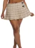 Plus Size Plaid Buckle Detail Pleated Skort sold by Rainbow