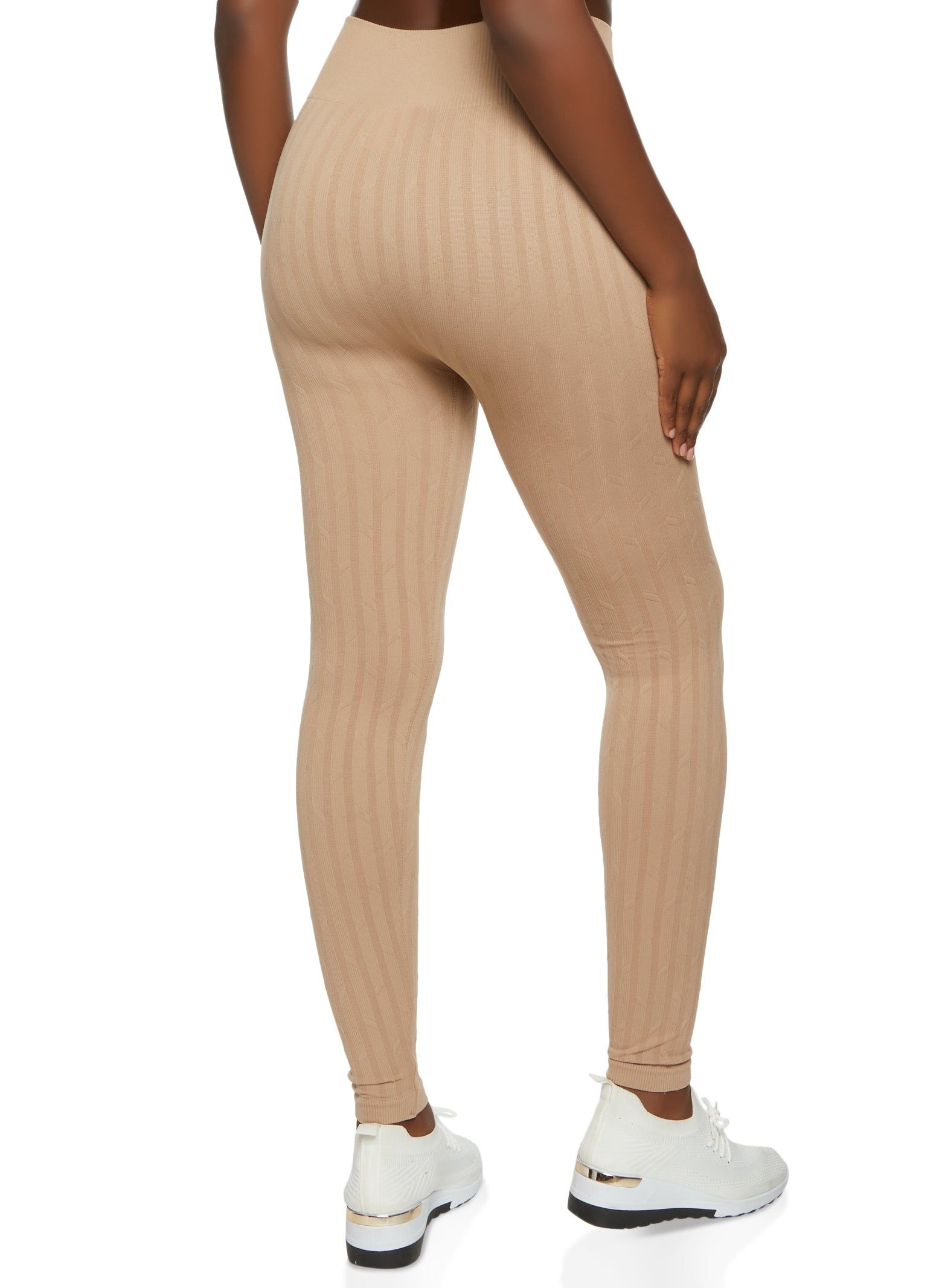 Seamless Ribbed High Waisted Leggings sold by Rainbow product image thumbnail 2