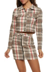 Plaid Snap Button Front Shirt sold by Rainbow