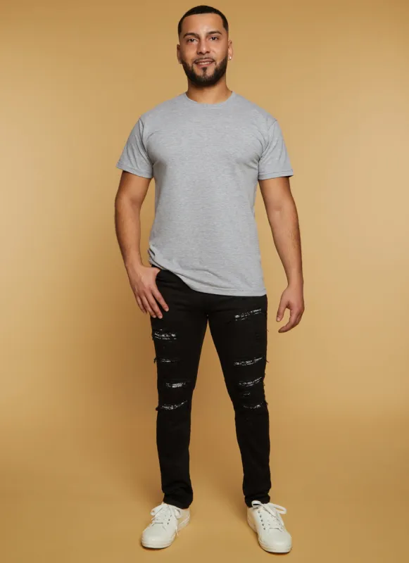 Mens Bandana Skinny Jeans sold by Rainbow
