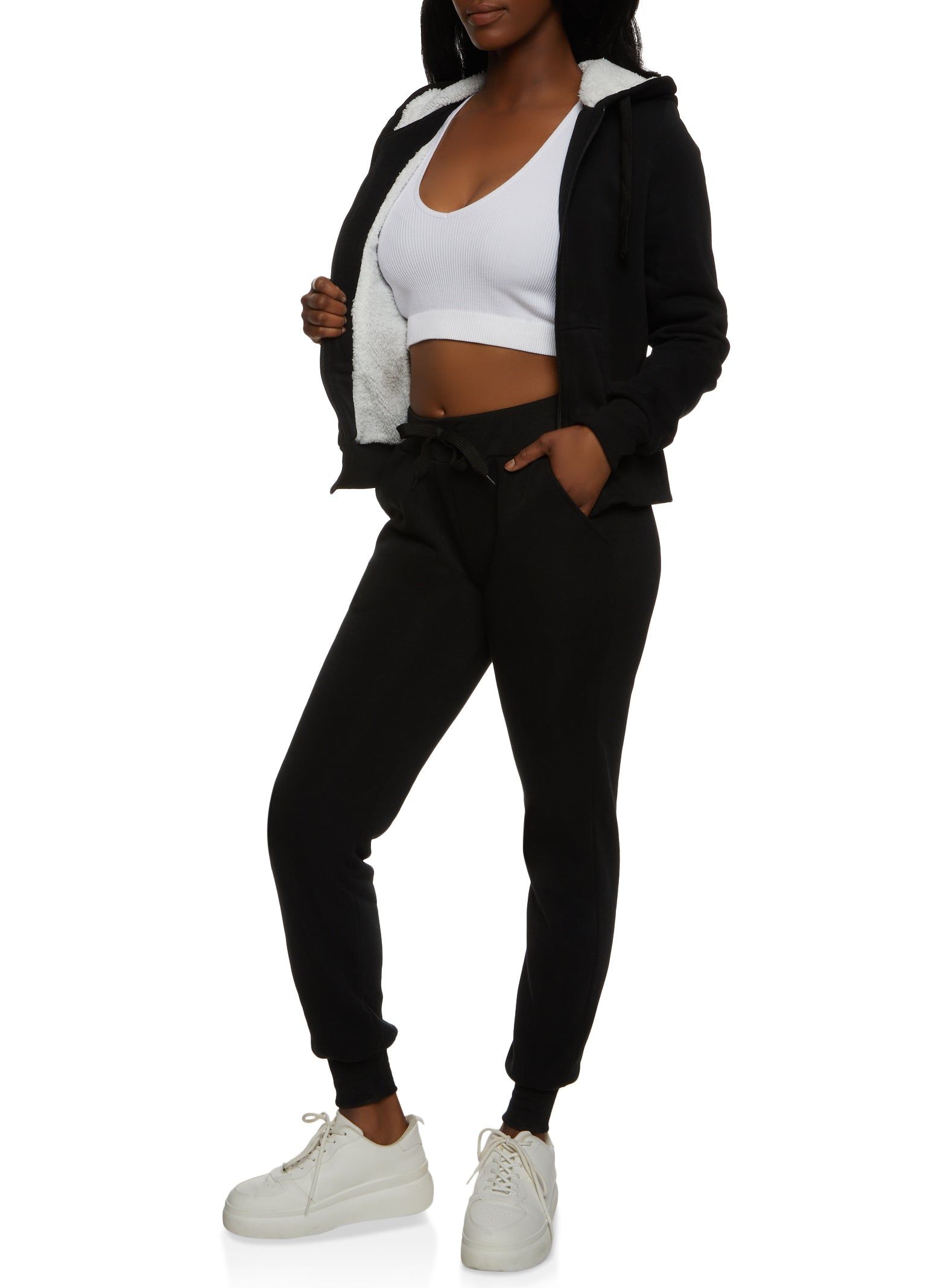 Zip Up Fleece Hoodie sold by Rainbow product image thumbnail 2