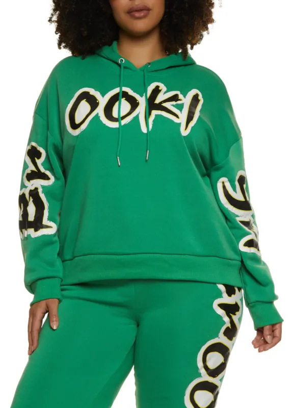 Plus Size Brooklyn Graphic Pullover Hoodie sold by Rainbow