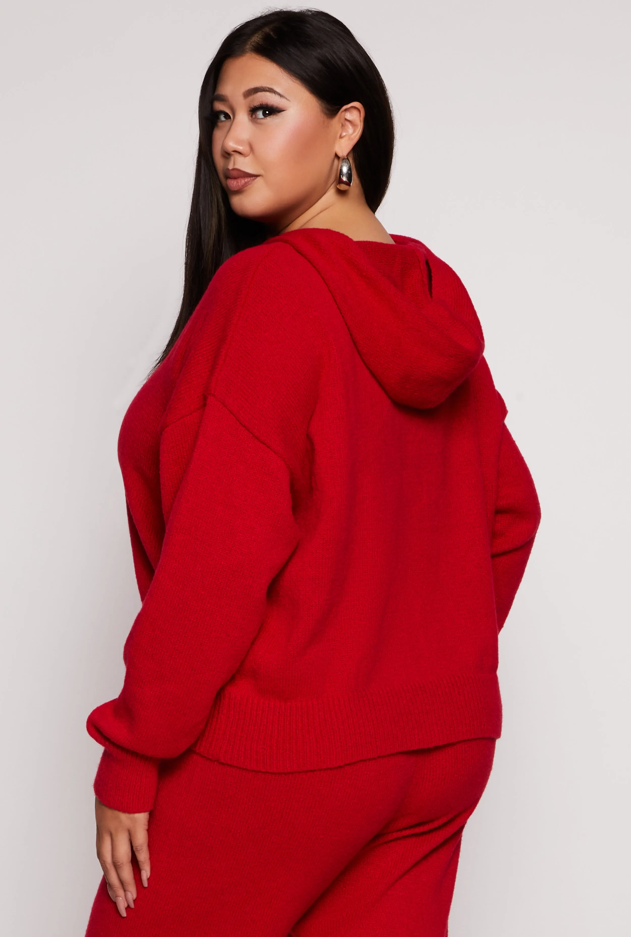 Plus Size Brushed Knit Pullover Hoodie sold by Rainbow product image thumbnail 3