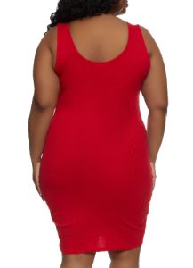 Plus Size Scoop Neck Midi Dress sold by Rainbow