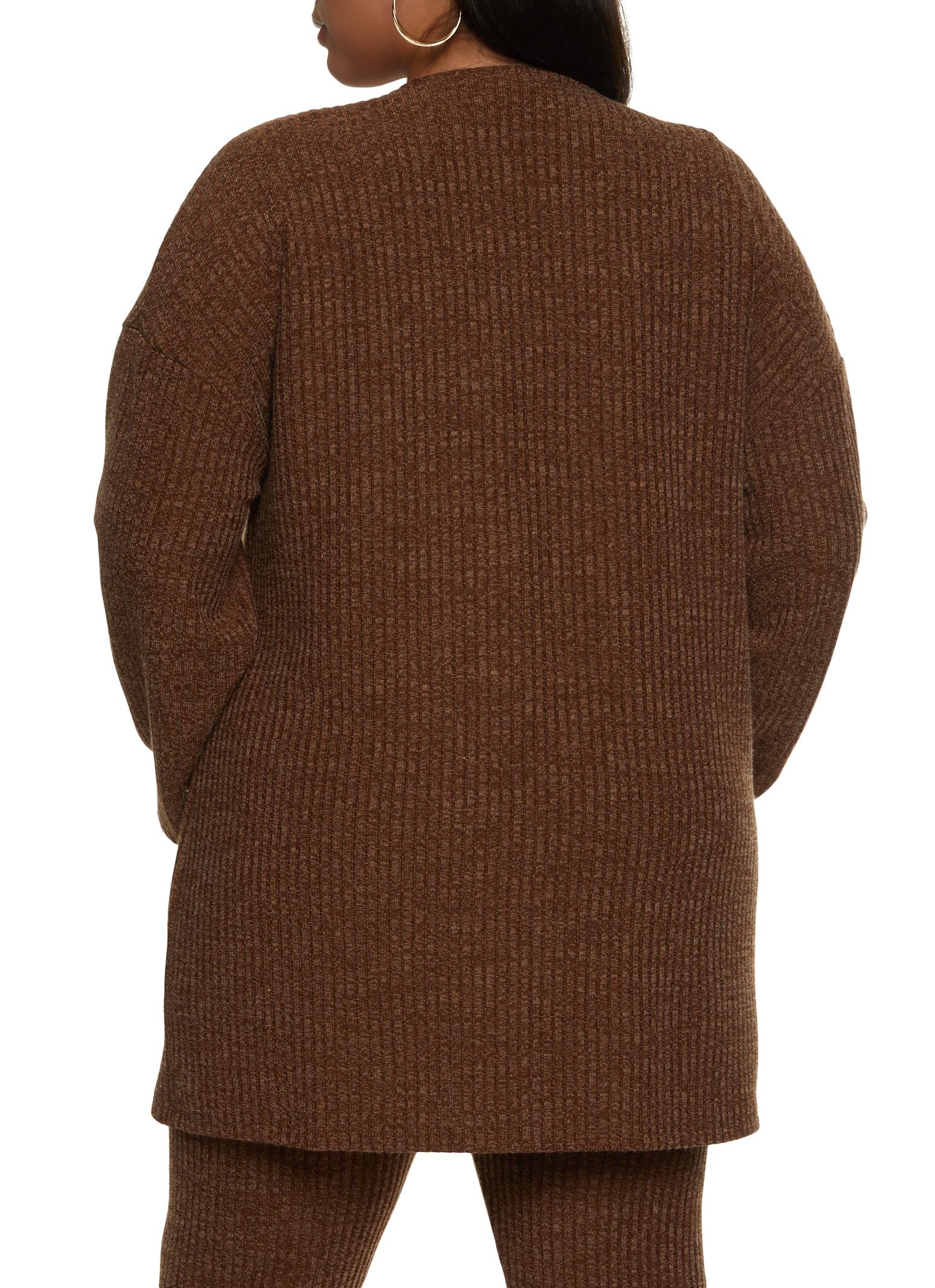 Plus Size Ribbed Open Front Cardigan sold by Rainbow product image thumbnail 3