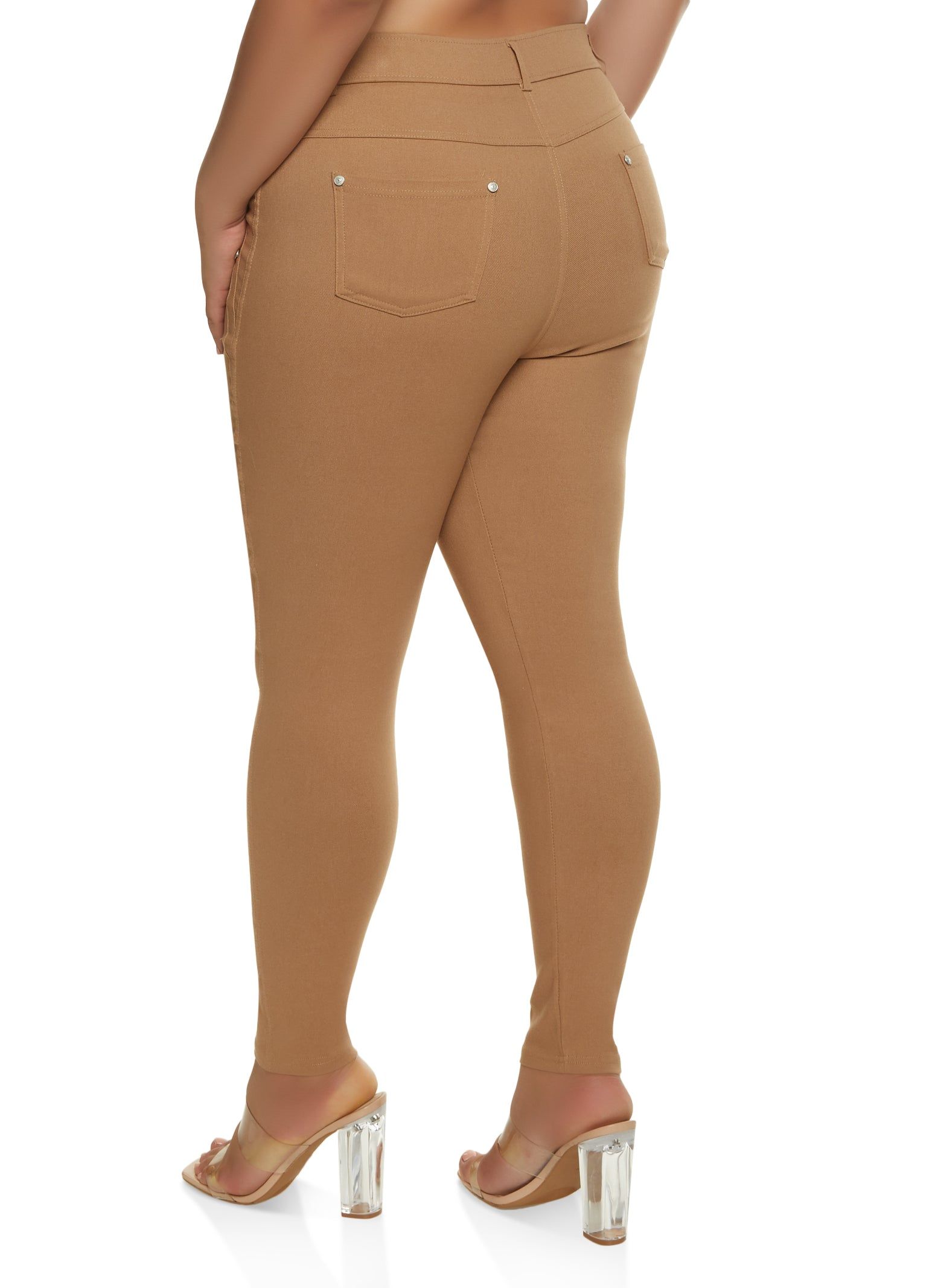 Plus Size Studded Detail Push Up Pull On Pants sold by Rainbow product image thumbnail 2