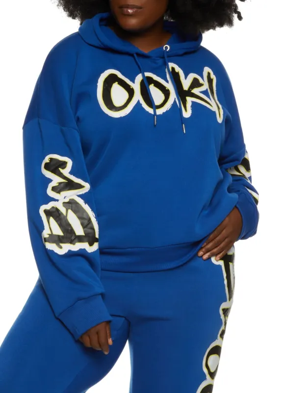 Plus Size Brooklyn Graphic Pullover Hoodie sold by Rainbow