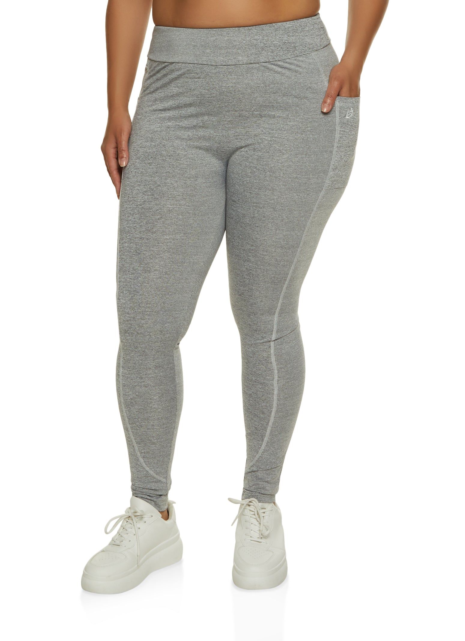 Plus Size Contrast Stitch Active Leggings sold by Rainbow