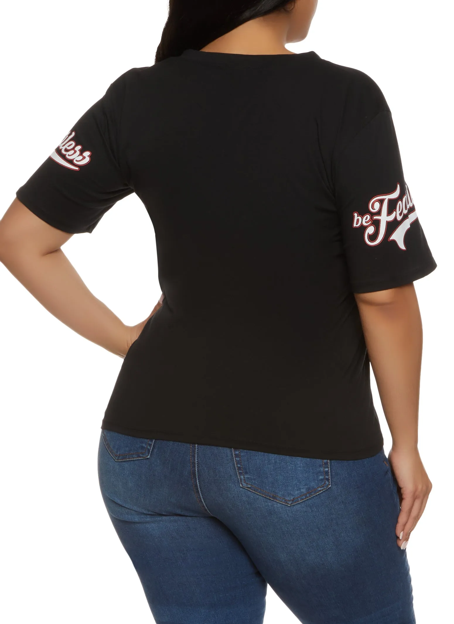 Plus Size Spread Kindness Be Fearless Notch Neck Tee sold by Rainbow product image thumbnail 2