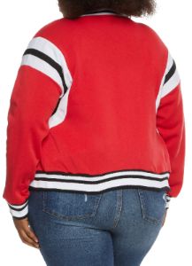 Plus Size New York Patch Varsity Jacket sold by Rainbow