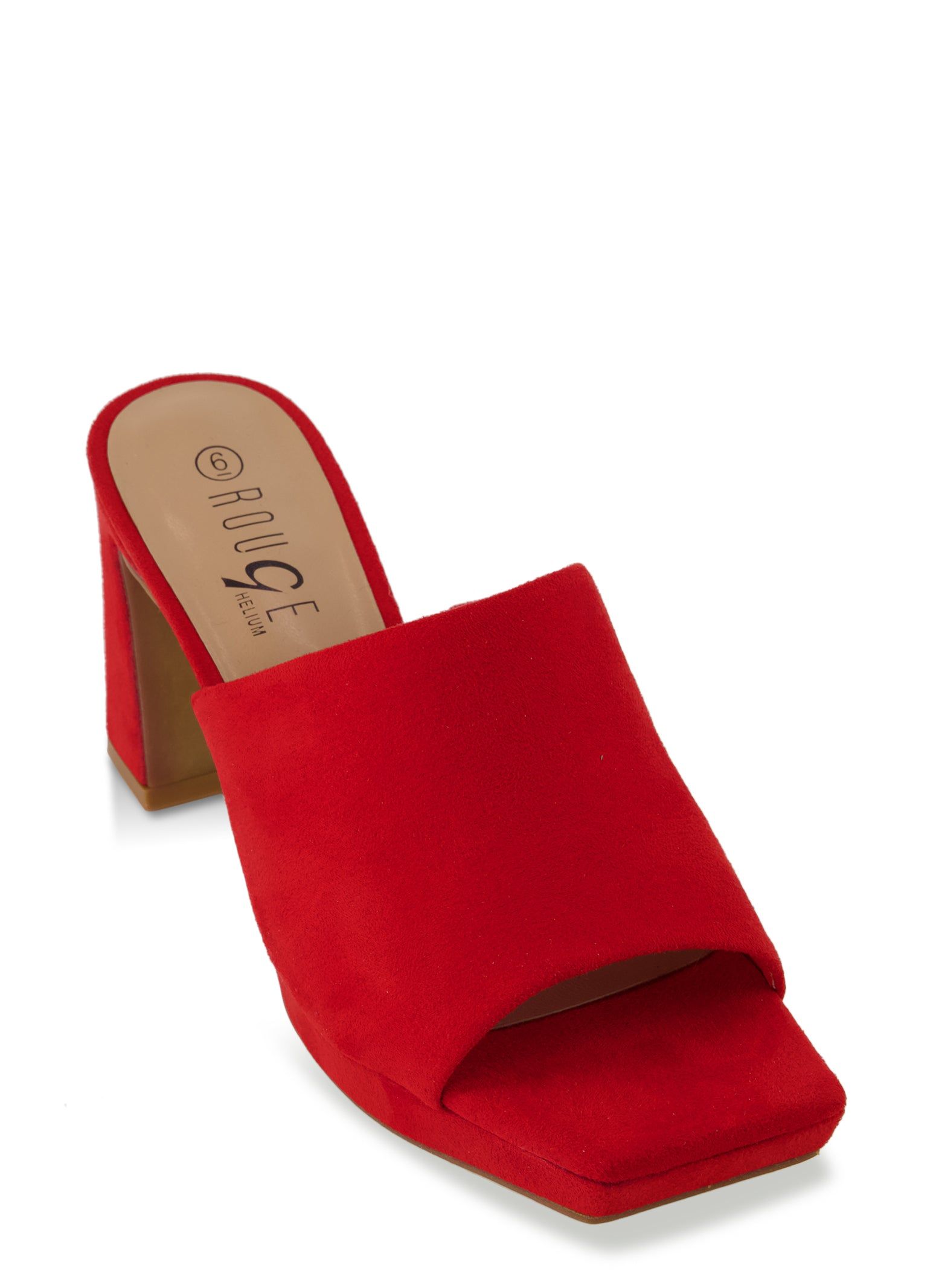 Square Toe Block Heel Slide Sandals sold by Rainbow