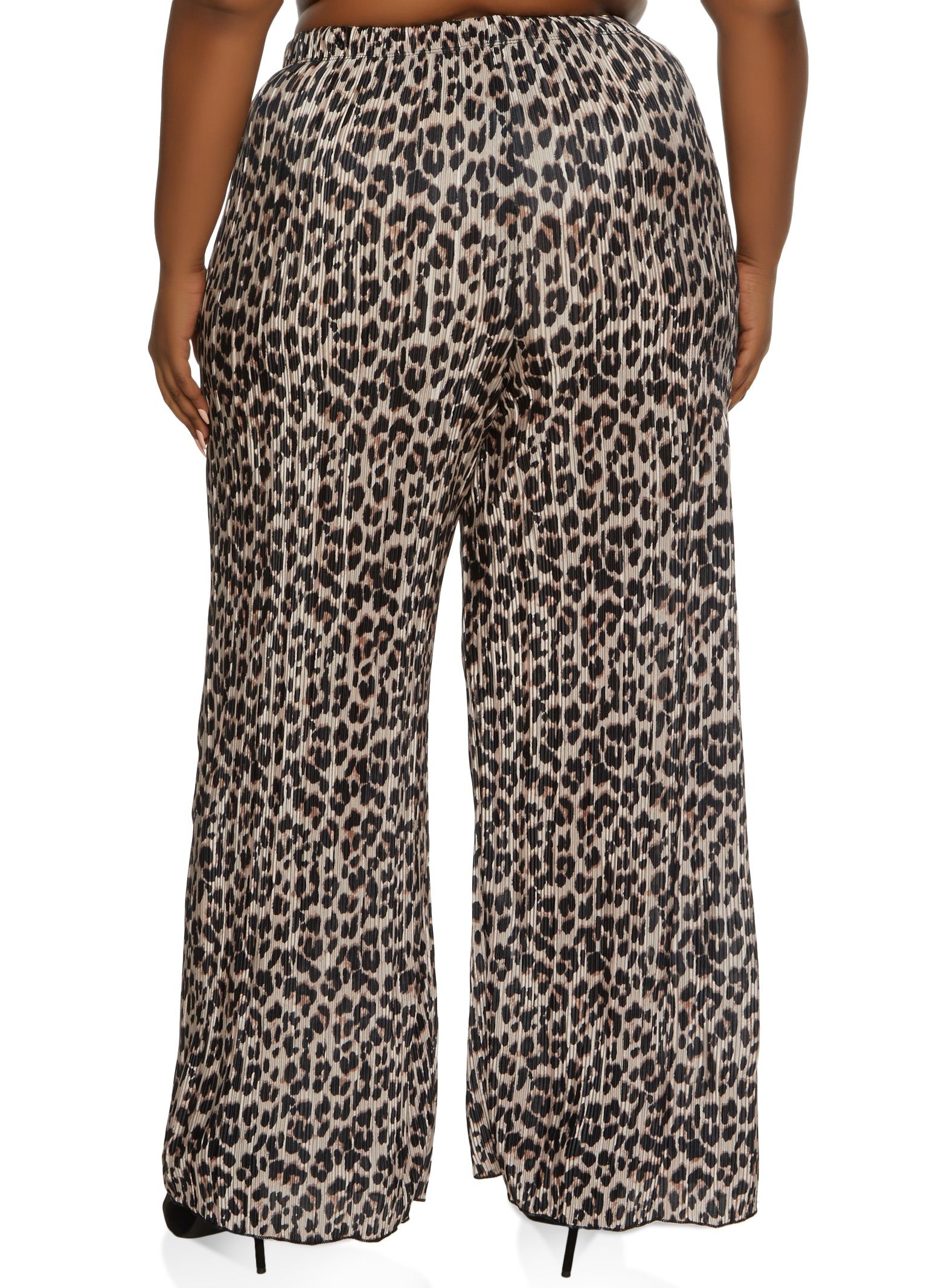 Plus Size Plisse Printed Wide Leg Pants sold by Rainbow product image thumbnail 2