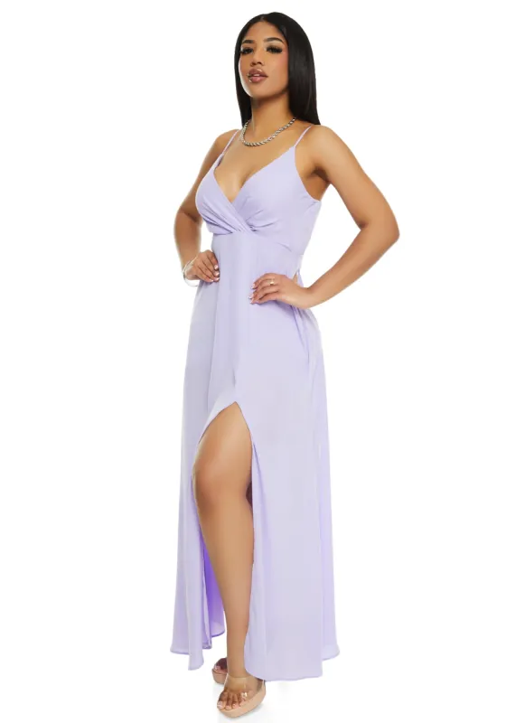 Iris Chiffon V Neck Cami Maxi Dress sold by Rainbow