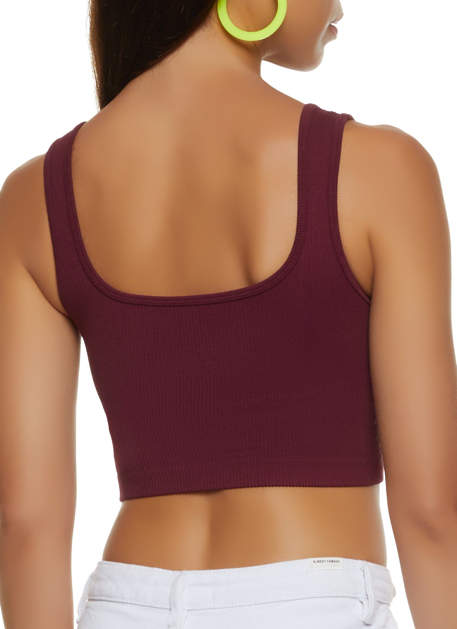 Compression Ribbed Cropped Tank Top sold by Rainbow product image thumbnail 2